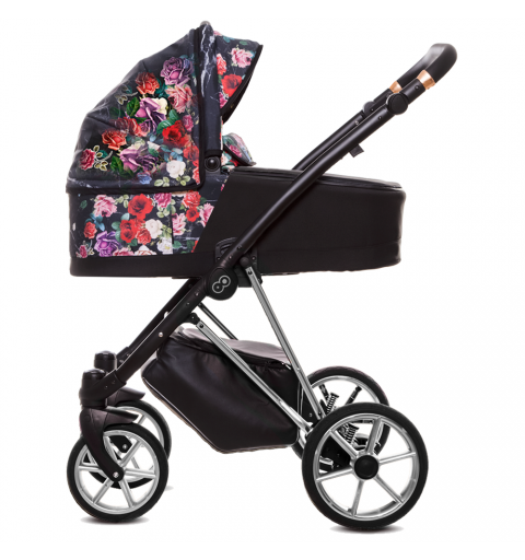 Babyactive Musse - wózek wielofunkcyjny, zestaw 2w1 z opcją 3w1 i 4w1 | Dark Rose - Silver